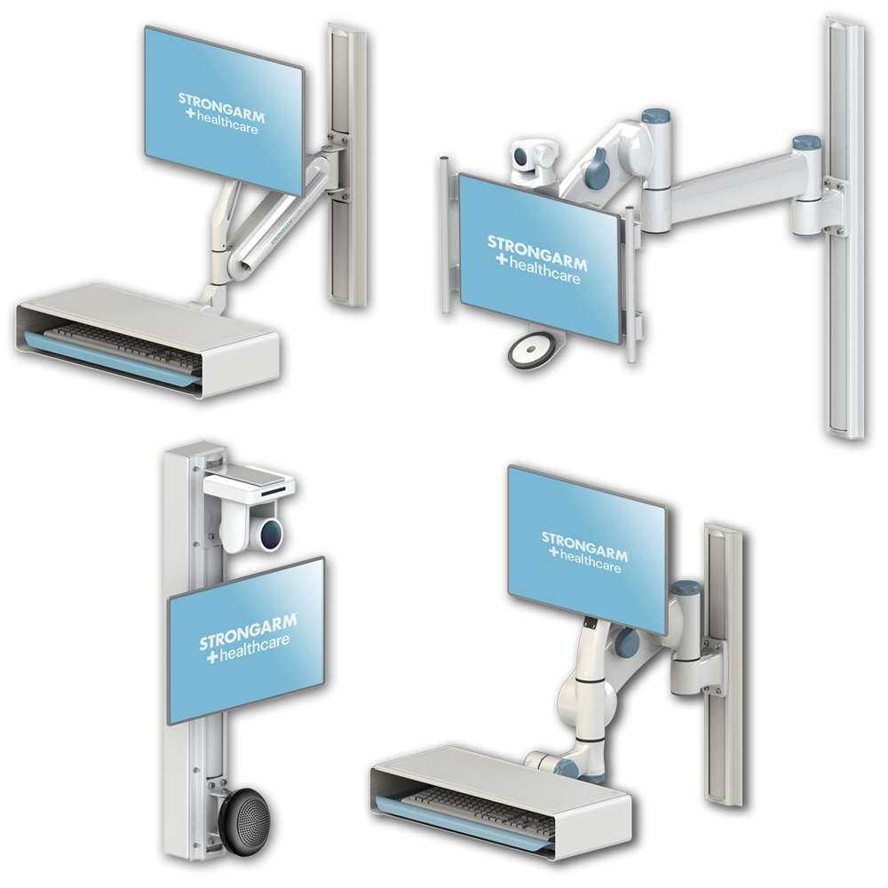 Strongarm Healthcare | Wall arm mounting solutions, telehealth workstations, and medical device mountings for the healthcare industry.