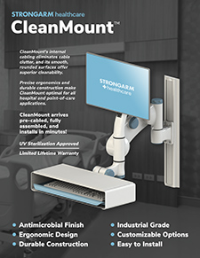 Strongarm Healthcare CleanMount Wall Arm Workstation Strongarm Healthcare CleanMount Wall Arm Workstation